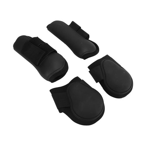 Hjlian Lot De 4 Guetres Pour Chevaux, Protection Des Pattes Avant Et Arriere, Equipement De Saut D'obstacles, Noir, Taille M