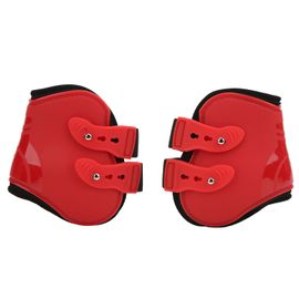 Hjlian Guetres De Protection Pour Tendons De Cheval, Protege-Tendons En Pu, Souples Et Resistantes A L'usure, Pour Pattes Arriere Rouges, Taille Xl