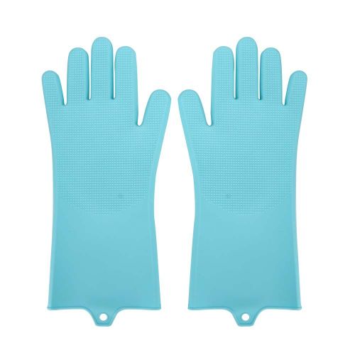 Hjlian Lot De 2 Gants De Toilettage Pour Chien, Brosse Multifonctionnelle Anti-Morsures, Anti-Rayures, Massage Et Douche (Vert)