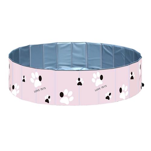 Hjlian Piscine Pour Animaux De Compagnie, Baignoire Pliable En Pvc, Baignoire Pour Chien, Fournitures Pour Animaux De Compagnie, Piscine De Bain Pour Chat Et Chien (80 X 20 Cm, Rose)