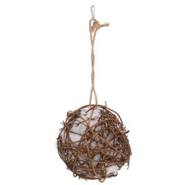 Hjlian Jouet En Rotin Pour Perroquet Avec Boule En Coton Durable A Suspendre Pour Oiseaux