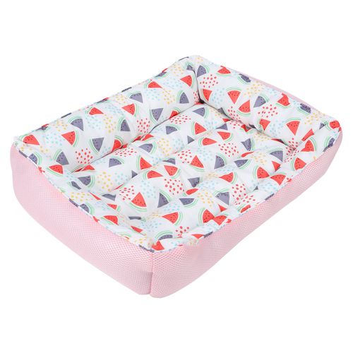 Hjlian Panier Lavable Pour Chat Et Chien, Nid Carre Doux Pour Animal De Compagnie, Niche Pour Chien, Petite Et Moyenne Taille, Tapis Pour Animal De Compagnie, Rose, Taille S