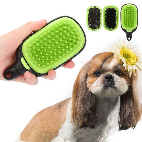 Hjlian Ensemble De Brosses De Toilettage Et De Massage En Acier Inoxydable Pour Chien, Peignes De Beaute Et De Nettoyage 3 En 1