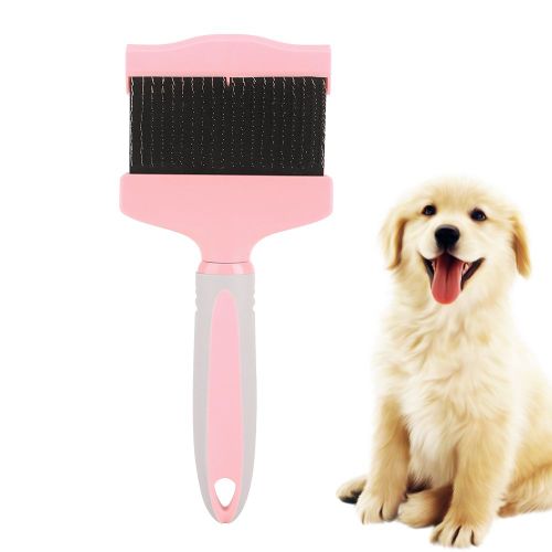 Hjlian Peigne A Aiguilles Double Face En Acier, Brosse, Rateau, Epilateur, Peigne Pour Animaux De Compagnie, Outil De Toilettage Pour Chiens, Bleu