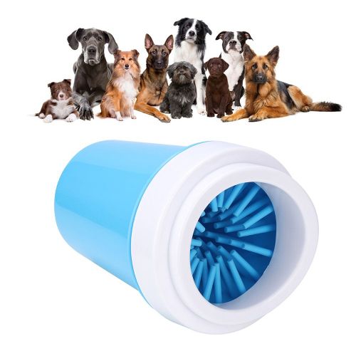 Hjlian Brosse De Nettoyage Portable Pour Animaux De Compagnie, Pour L'exterieur, Pour Les Pattes Des Chiots Et Des Chiens (Bleu S)