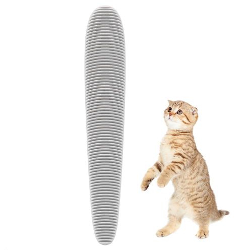 Hjlian Peigne A Langue En Abs Pour Chat Et Animal De Compagnie, Outil De Toilettage Propre, Texture Speciale, Experience De Massage, Gris