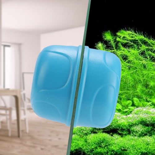 Hjlian Brosse De Nettoyage Magnetique Double Face Bleue Pour Aquarium (M)