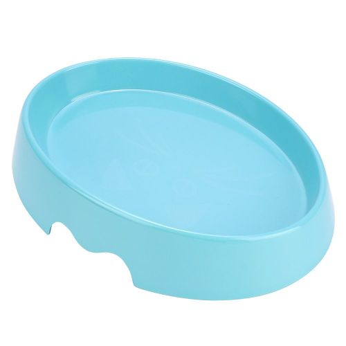 Hjlian Joli Bol Antiderapant En Melamine Pour Chat, Couleur Unie (Bleu)