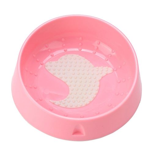 Hjlian Gamelle Antiderapante Pour Chien Et Chiot, Nettoyage De La Langue, Protection Du Cou, Support Pour Eau Et Nourriture (Rose)