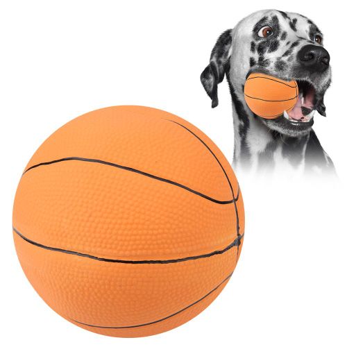 Hjlian Balle Sonore De 12 Cm Pour Chien Et Chiot, Jouet Interactif A Macher Et A Mordre (Basket-Ball)