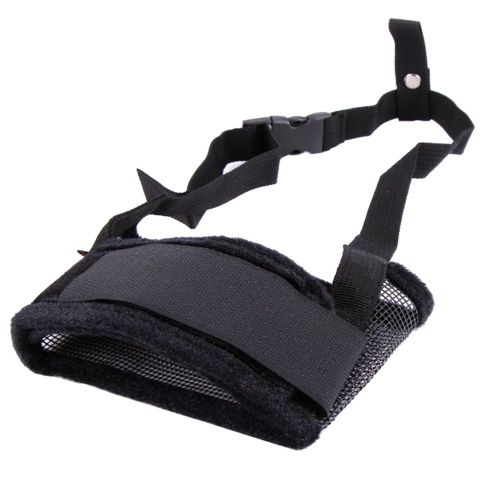 Hjlian 1 Masque Anti-Morsure Reglable Pour Chien, Museliere En Maille Respirante (Noir, Taille Xxl)
