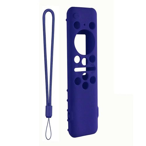 Étui de protection en Silicone pour télécommande Samsung BN59-01432A 01432B, antichoc, antidérapant, pour Smart TV, manchon souple avec lanière-Dark Bleu