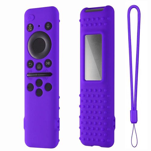 Juste de protection pour télécommande pour Samsung 8K Neo, QLED, HDR, Smart TV, manchon en silicone antichoc, housses de télécommande étanches-Violet