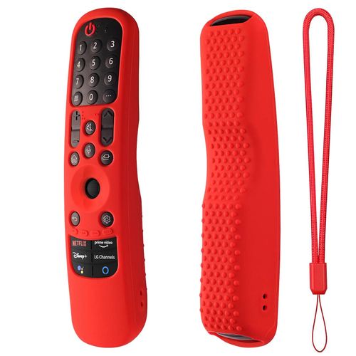 Juste de protection en silicone pour télécommande LG Smart TV, étui de protection magique pour télécommande Smart TV, MR21GA, MR22GA, MR23GA-Rouge
