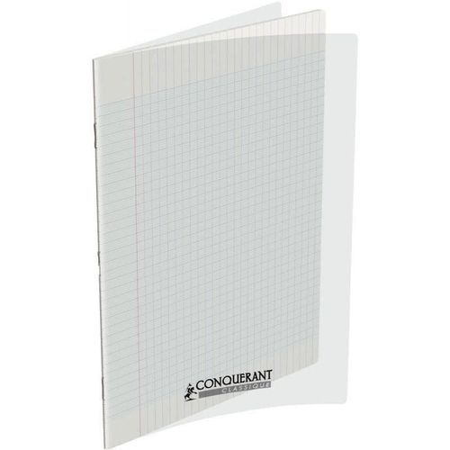 Conquérant Cahier Classique 24x32cm Grands Carreaux Seyès 48 Pages Couv Polypro Incolore