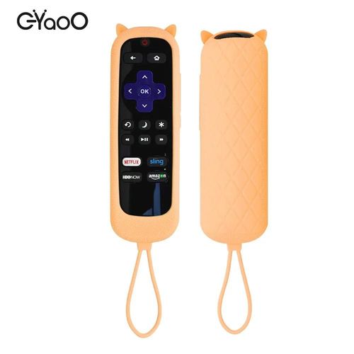 Étui de télécommande pour TCL Roku, housse de protection en silicone, manchon de remplacement universel, contrôleur TV Steaming Stick-Orange