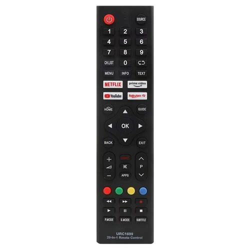 Télécommande universelle URC-1699 pour Samsung, Sony, Philips, Sharp, Panasonic, Toshiba, Hisense, Skyworth, Sanyo,Grundig-Noir