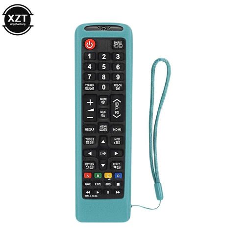 Étui de protection en Silicone pour télécommande Samsung AA59-00816A 00611A 752A BN59-01199F, manchon de protection-luminous Bleu