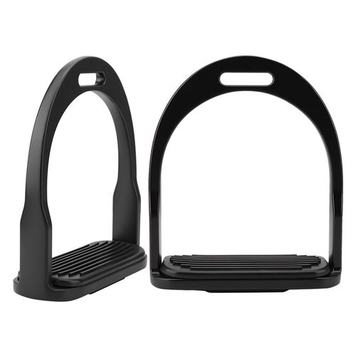 Hjlian Etriers De Cheval En Aluminium Moule Sous Pression, Couleur Acier Inoxydable, Avec Tapis En Caoutchouc (Noir)