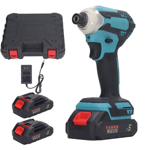 XYONG Visseuse a chocs sans fil 21 V, moteur sans balais, tournevis electrique, cle a chocs, rechargeable, CA 100-240 V, prise americaine