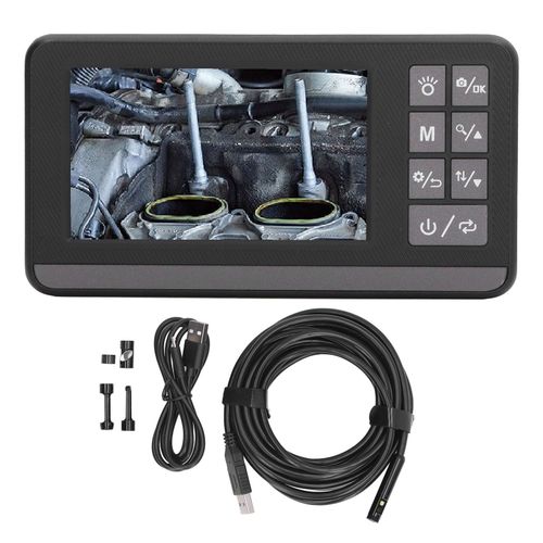 XYONG Endoscope industriel etanche 1080p HD, double objectif, camera d'inspection pour canalisations d'egouts avec eclairage, ecran de 4,3 pouces, 5 m