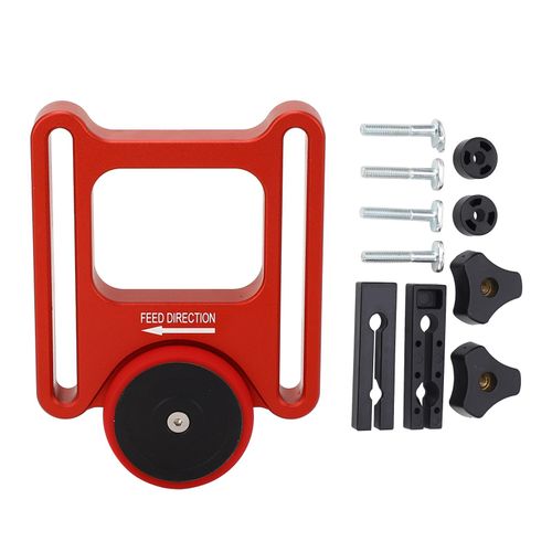 XYONG Guide de table de scie avec roue en caoutchouc pour etabli de travail du bois, outil d'alimentation de presse coulissante