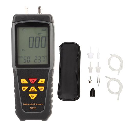 XYONG Testeur de pression differentielle, manometre numerique intelligent pour air et gaz avec retroeclairage LED