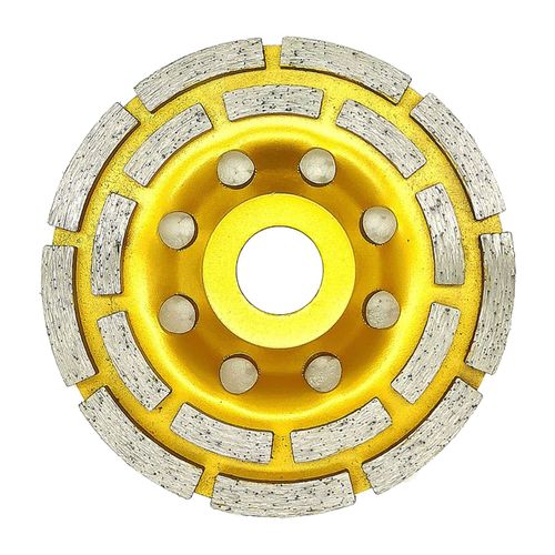 XYONG Disque de polissage diamante a double rangee de meules de 4,5 pouces pour beton, marbre et pierres