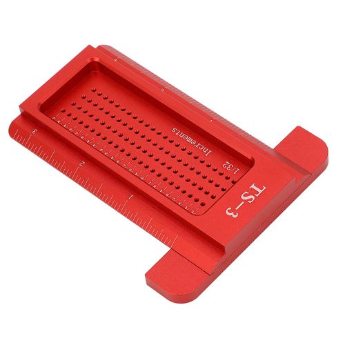 XYONG Regle de tracage pour le travail du bois, outil de marquage de type T, jauge de positionnement de trou en alliage d'aluminium pour projets de bricolage