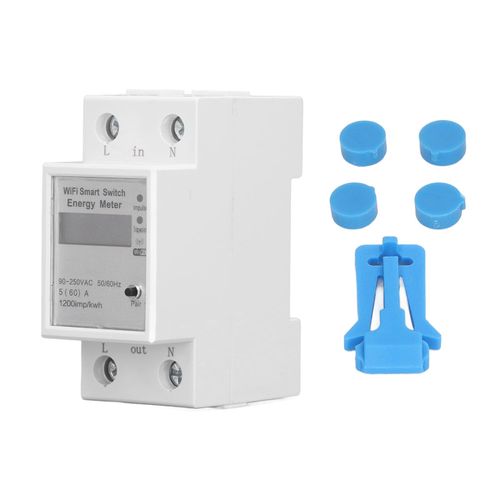 XYONG Compteur d'energie Wi-Fi, disjoncteur, application mobile, commande vocale, monophase, type rail DIN, interrupteur intelligent 90-250 V