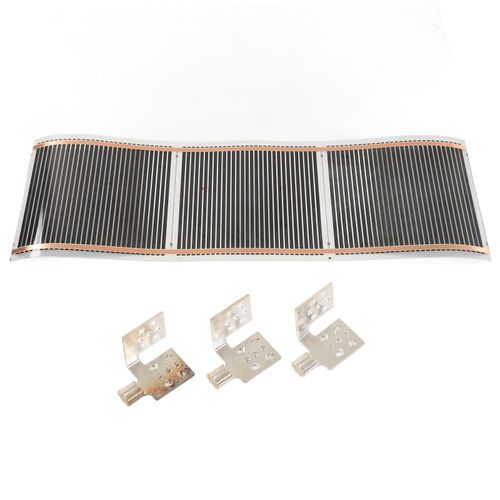 XYONG Tapis chauffant au sol, systeme de chauffage radiant electrique 220 V, silencieux, grande taille, pour la maison, 25 x 95 cm