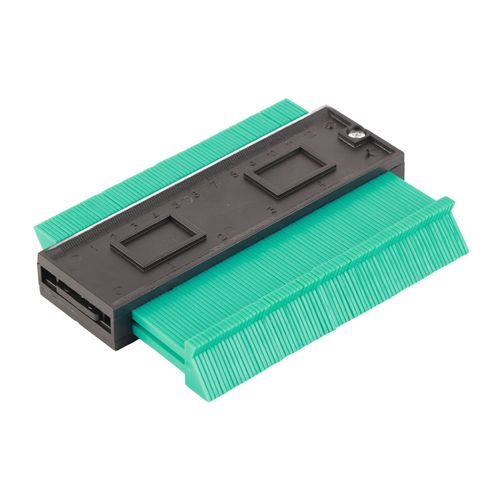 XYONG Jauge de contour multifonction, outil de mesure d'angle irregulier, regle de duplication de contour pour le travail du bois, vert, 5 pouces