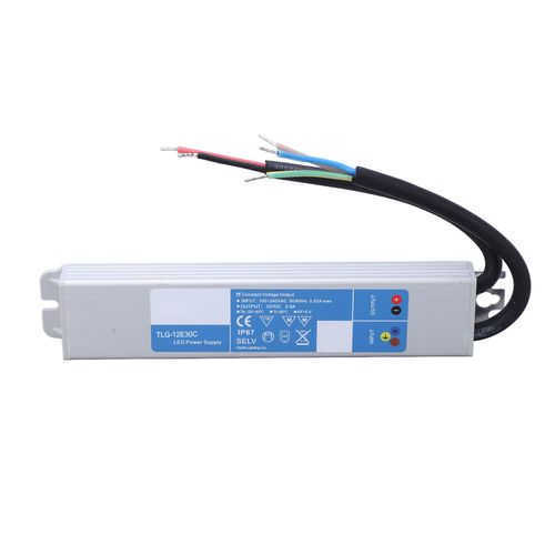 Xyong Driver Led Ip67, Alimentation Led Etanche, Transformateur, Adaptateur Pour Eclairage Led Exterieur, Entree 100-240 V Ca, 12 V Cc, 30 W