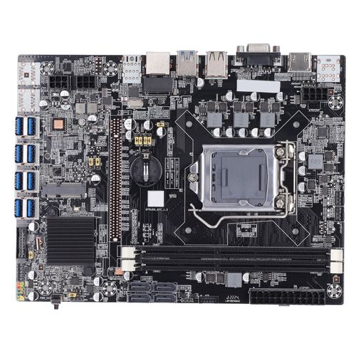 XYONG Carte mere de minage USB 3.0 a faible bruit, 8 GPU compatibles avec les cartes meres de minage de cryptomonnaies