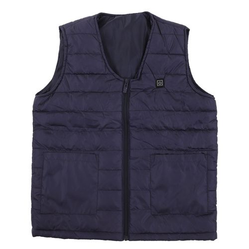 Xyong Gilet Chauffant Intelligent A Col En V, Respirant Et A Temperature Constante, Ideal Pour L'hiver, Bleu Roi, Taille 6xl