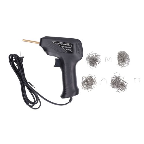 XYONG Chalumeau de soudage plastique avec agrafe, robuste et pratique, kit de pistolet de soudage plastique pour reparation de pare-chocs, prise americaine 100-120 V, noir