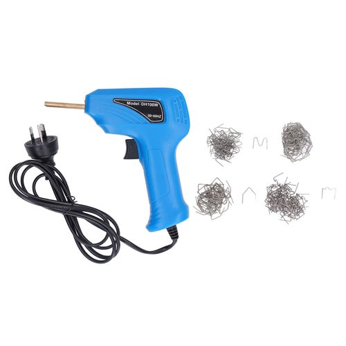 XYONG Chalumeau de soudage plastique avec agrafe, robuste et pratique, kit de pistolet de soudage plastique pour reparation de pare-chocs, prise AU 200-240 V, bleu