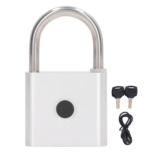 XYONG Cadenas a empreinte digitale avec cle, etanche, Bluetooth, pour serrure connectee Tuya P55, argent