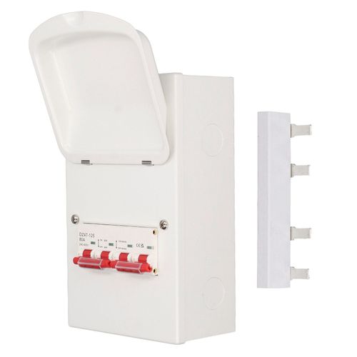XYONG Boitier de distribution d'alimentation double, protection contre les fuites, montage sur rail, commutateur secteur vers generateur 240-400 V 80 A