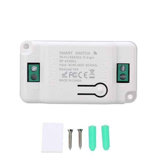 XYONG Interrupteur intelligent 433 MHz, telecommande vocale Wi-Fi, disjoncteur AC 85-240 V, pour la maison
