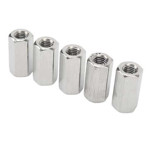 XYONG Lot de 5 ecrous hexagonaux M10 en acier inoxydable, antirouille, argentes, pour boulons et goujons