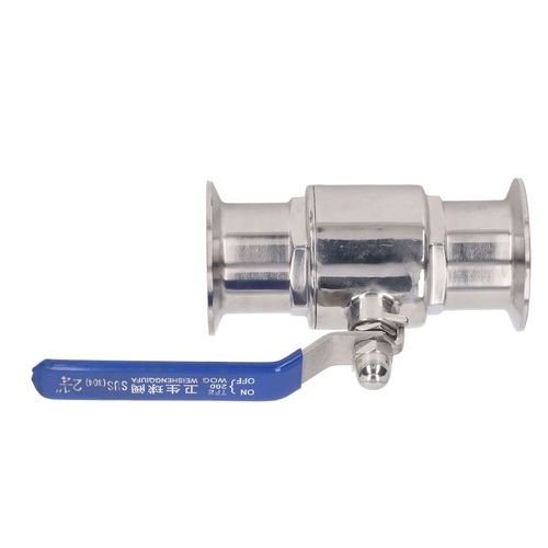 XYONG Robinet a boisseau spherique en acier inoxydable 304 a ouverture rapide, sanitaire, pour le controle du debit d'eau, diametre exterieur 76 mm