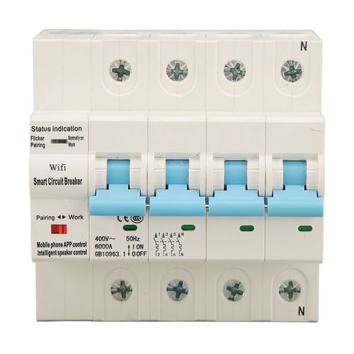 XYONG Disjoncteur WIFI monte sur rail, protection contre les fuites, interrupteur d'air pour dortoir, 4P AC400V 63A