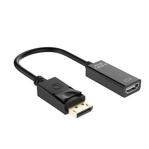 XYONG Cable adaptateur DP male vers interface multimedia HD femelle, convertisseur DisplayPort unidirectionnel, transmission 1080p