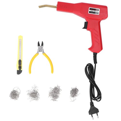 XYONG Machine a souder plastique 50 W, agrafeuse a chaud portative, pistolet de soudage, kit de reparation de pare-chocs automobile, prise UE 220 V