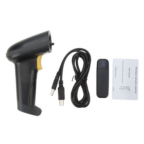 XYONG Scanner de codes-barres sans fil portable, recepteur USB 1500 mAh, lecteur de codes-barres automatique 1D, 433 MHz, DC5 V
