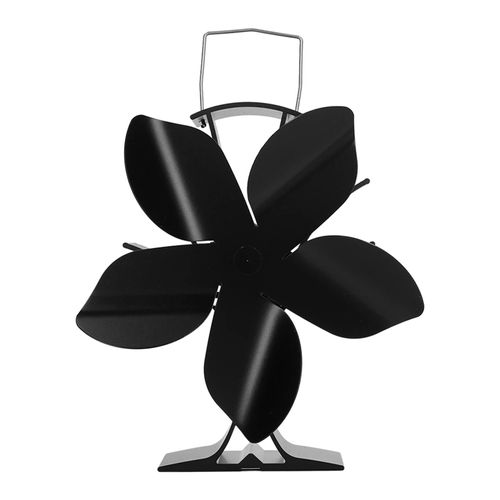 XYONG Ventilateur de poele a chaleur, silencieux, en alliage d'aluminium, 5 pales, accessoire de cheminee pour la maison