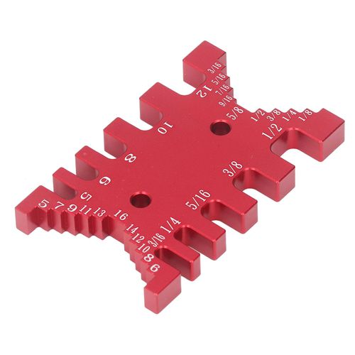 XYONG Gabarit a queue d'aronde, pied a coulisse a tenon, aluminium, echelle metrique et imperiale, carte de mesure, outil de travail du bois, rouge