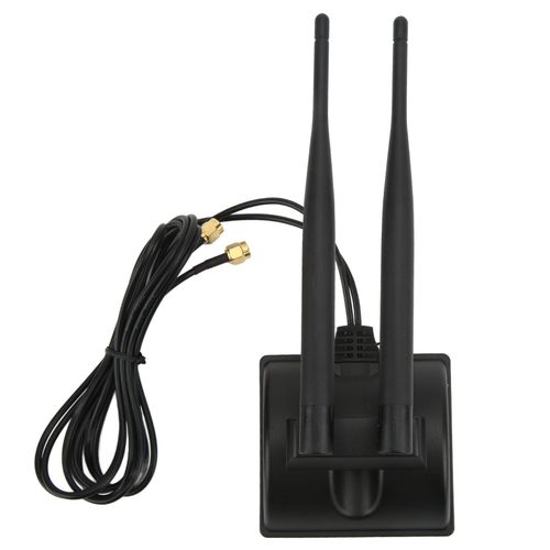 XYONG Antenne Wi-Fi 2,4 GHz/5,8 GHz double bande 6 dBi RG174 avec ventouse pour routeur et maison connectee