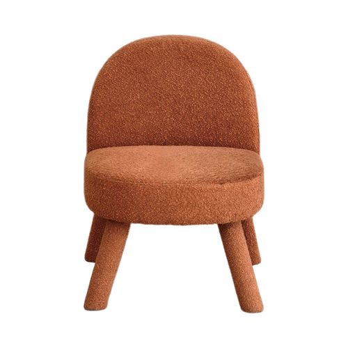 Fauteuil En Tissu Bouclette - Rouille